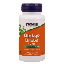 Антиоксидант NOW Ginkgo Biloba 60 мг 60 капсул