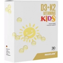  Maxler Vitamin D3 + K2 Kids 30 