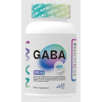 Аминокислота NAWI GABA+B6 60 капсул