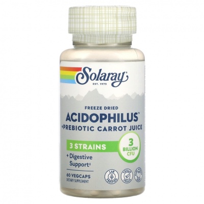 Витамины Solaray Acidophilus and Carrot 100 капсул